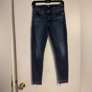HUDSON Krista‎ Super Skinny Crop Jeans raw hem sz 27